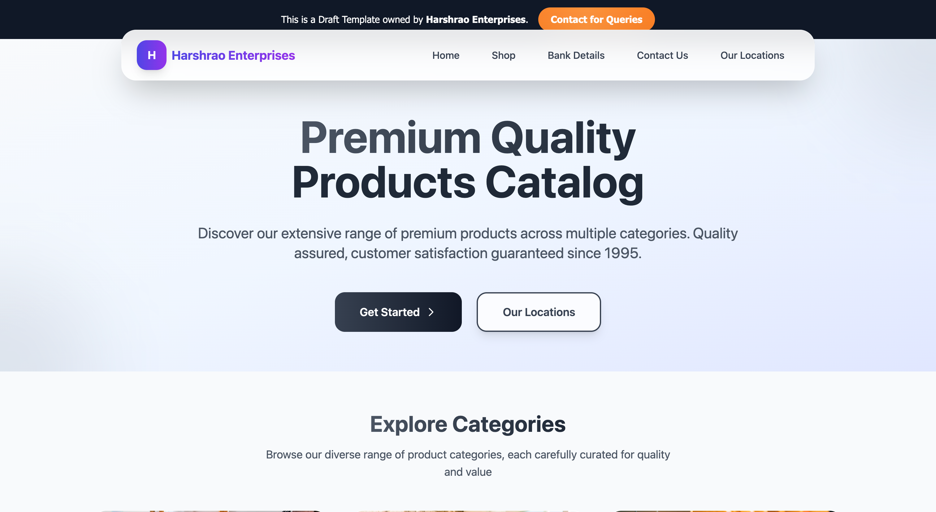 D431 - Vendor E-commerce Webpage Image
