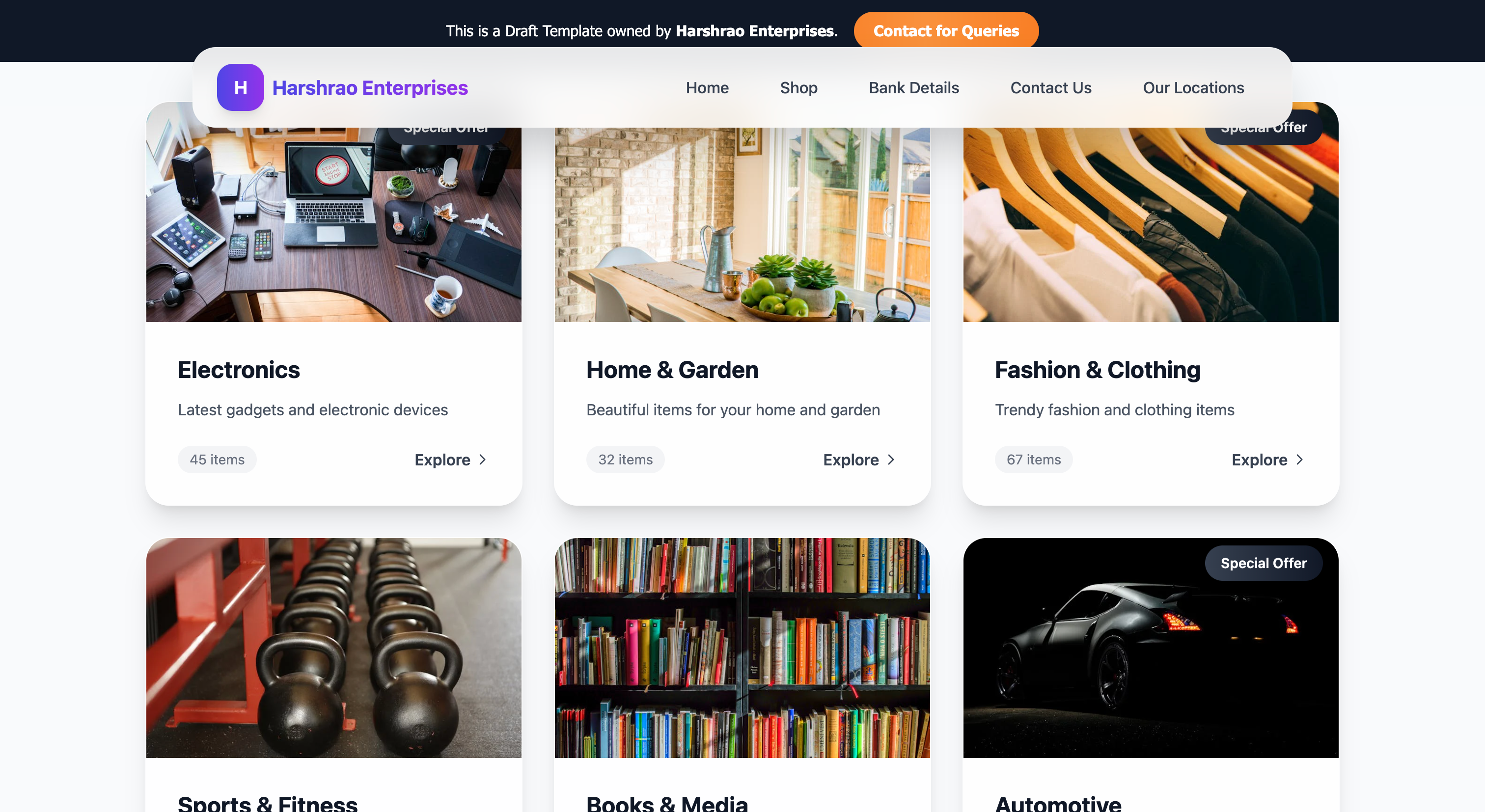 D431 - Vendor E-commerce Webpage Image